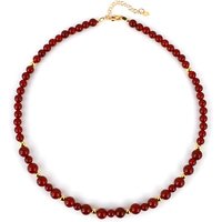 Roter Onyx-Silberhalskette Roter Onyx-Silberhalskette
