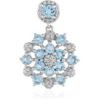 Schweizblauer Topas-Silberanhänger Schweizblauer Topas-Silberanhänger