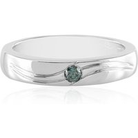 Blauer I2 Brillant-Silberring Blauer I2 Brillant-Silberring