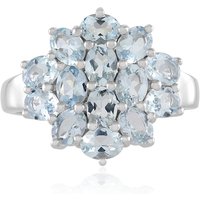 Brasilianischer Aquamarin-Silberring Brasilianischer Aquamarin-Silberring