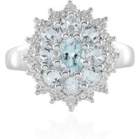 Brasilianischer Aquamarin-Silberring Brasilianischer Aquamarin-Silberring