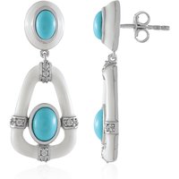 Sleeping Beauty-Türkis-Silberohrringe Sleeping Beauty-Türkis-Silberohrringe