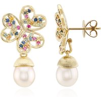 Weiße Südseeperlen-Goldohrringe (Michelle Albala) Weiße Südseeperlen-Goldohrringe (Michelle Albala)