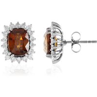 Abendroter Zirkon-Goldohrringe (AMAYANI) Abendroter Zirkon-Goldohrringe (AMAYANI)