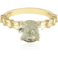 Grüner Amethyst-Silberring Grüner Amethyst-Silberring