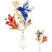 Weiße Süßwasserzuchtperlen-Silberanhänger/-brosche Weiße Süßwasserzuchtperlen-Silberanhänger/-brosche