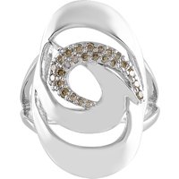 I3 Champagner-Brillant-Silberring (de Melo) I3 Champagner-Brillant-Silberring (de Melo)