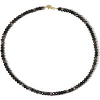Silber-Obsidian-Silberhalskette Silber-Obsidian-Silberhalskette