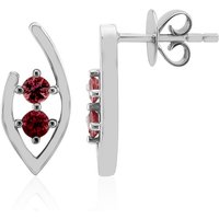 Brasilianischer Pinkfarbener Turmalin-Silberohrringe (Pallanova) Brasilianischer Pinkfarbener Turmalin-Silberohrringe (Pallanova)