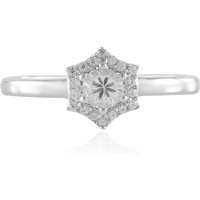 Weißer Saphir-Silberring Weißer Saphir-Silberring