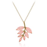 Pinkfarbener Pastell-Quarz-Silberhalskette Pinkfarbener Pastell-Quarz-Silberhalskette