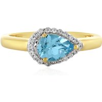 Schweizblauer Topas-Silberring Schweizblauer Topas-Silberring