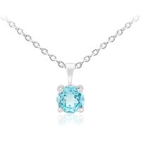 Blauer Apatit-Silberhalskette Blauer Apatit-Silberhalskette