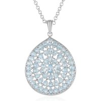 Himmelblauer Topas-Silberhalskette Himmelblauer Topas-Silberhalskette