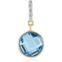 Schweizblauer Topas-Goldanhänger Schweizblauer Topas-Goldanhänger