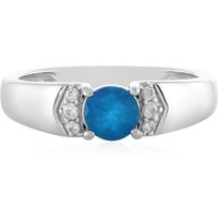 Neonblauer Apatit-Silberring Neonblauer Apatit-Silberring
