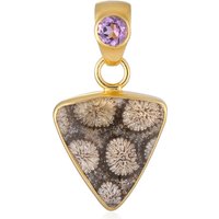 Versteinerte Koralle-Silberanhänger (Bali Barong) Versteinerte Koralle-Silberanhänger (Bali Barong)