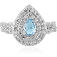 Brasilianischer Aquamarin-Silberring Brasilianischer Aquamarin-Silberring