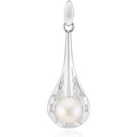 Weiße Süßwasserzuchtperlen-Silberanhänger (Michelle Albala) Weiße Süßwasserzuchtperlen-Silberanhänger (Michelle Albala)