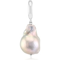 Silberfarbene Süßwasserzuchtperlen-Silberanhänger (TPC) Silberfarbene Süßwasserzuchtperlen-Silberanhänger (TPC)