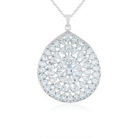 Himmelblauer Topas-Silberhalskette Himmelblauer Topas-Silberhalskette