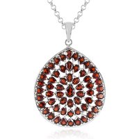 Mosambik-Granat-Silberhalskette Mosambik-Granat-Silberhalskette