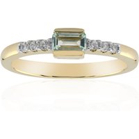 Nigerianischer Mintgrüner Beryll-Goldring Nigerianischer Mintgrüner Beryll-Goldring