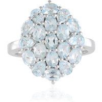 Himmelblauer Topas-Silberring Himmelblauer Topas-Silberring