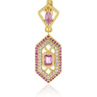 Nicht erhitzter Pinkfarbener Ceylon-Saphir-Silberanhänger Nicht erhitzter Pinkfarbener Ceylon-Saphir-Silberanhänger