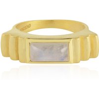 Regenbogen-Mondstein-Silberring (MONOSONO COLLECTION) Regenbogen-Mondstein-Silberring (MONOSONO COLLECTION)