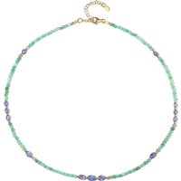 Edelstein-Silberhalskette Edelstein-Silberhalskette