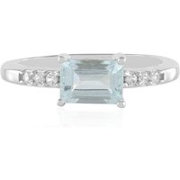 Brasilianischer Aquamarin-Silberring Brasilianischer Aquamarin-Silberring