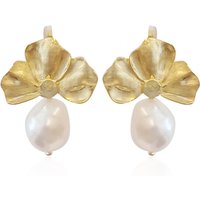 Weiße Süßwasserzuchtperlen-Silberohrringe (Joias do Paraíso) Weiße Süßwasserzuchtperlen-Silberohrringe (Joias do Paraíso)