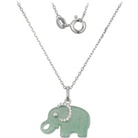 Grüner Aventurin-Silberhalskette Grüner Aventurin-Silberhalskette