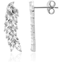 Weißer Topas-Silberohrringe Weißer Topas-Silberohrringe