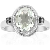 Grüner Amethyst-Silberring Grüner Amethyst-Silberring