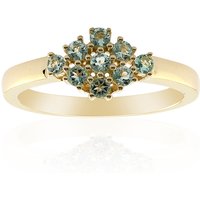 Nigerianischer Mintgrüner Beryll-Goldring Nigerianischer Mintgrüner Beryll-Goldring