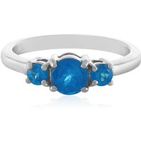 Neonblauer Apatit-Silberring Neonblauer Apatit-Silberring