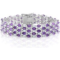 Sambia-Amethyst-Silberarmband Sambia-Amethyst-Silberarmband