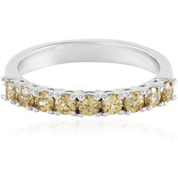 Gelber Zirkon-Silberring Gelber Zirkon-Silberring