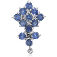 Kanchanaburi-Saphir-Silberanhänger Kanchanaburi-Saphir-Silberanhänger