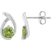Burmesischer Peridot-Silberohrringe Burmesischer Peridot-Silberohrringe