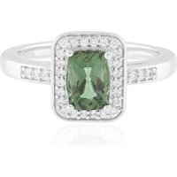 Chrom-Apatit-Silberring Chrom-Apatit-Silberring