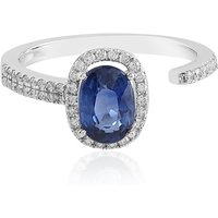Blauer Ceylon-Saphir-Goldring Blauer Ceylon-Saphir-Goldring