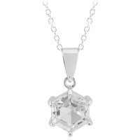 Weißer Topas-Silberhalskette Weißer Topas-Silberhalskette