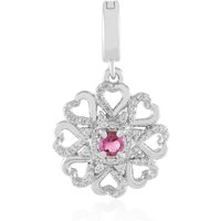 Nigerianischer Pinkfarbener Turmalin-Silberanhänger Nigerianischer Pinkfarbener Turmalin-Silberanhänger