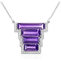 Sibirischer Amethyst-Silbercollier Sibirischer Amethyst-Silbercollier