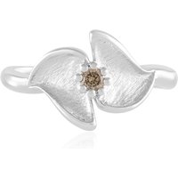 I2 Champagner-Brillant-Silberring I2 Champagner-Brillant-Silberring