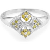 Fancy-Diamant-Silberring Fancy-Diamant-Silberring