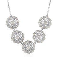 Süßwasserzuchtperlen-Silbercollier Süßwasserzuchtperlen-Silbercollier